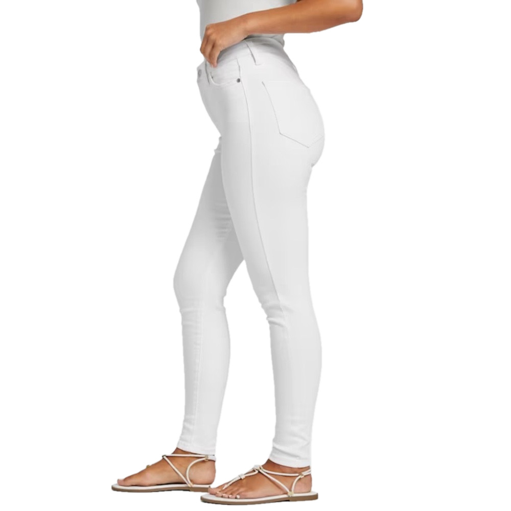 Long Tall Sally Skinny Jeans Stretch Denim Fabric Silver Color Button 4 tall